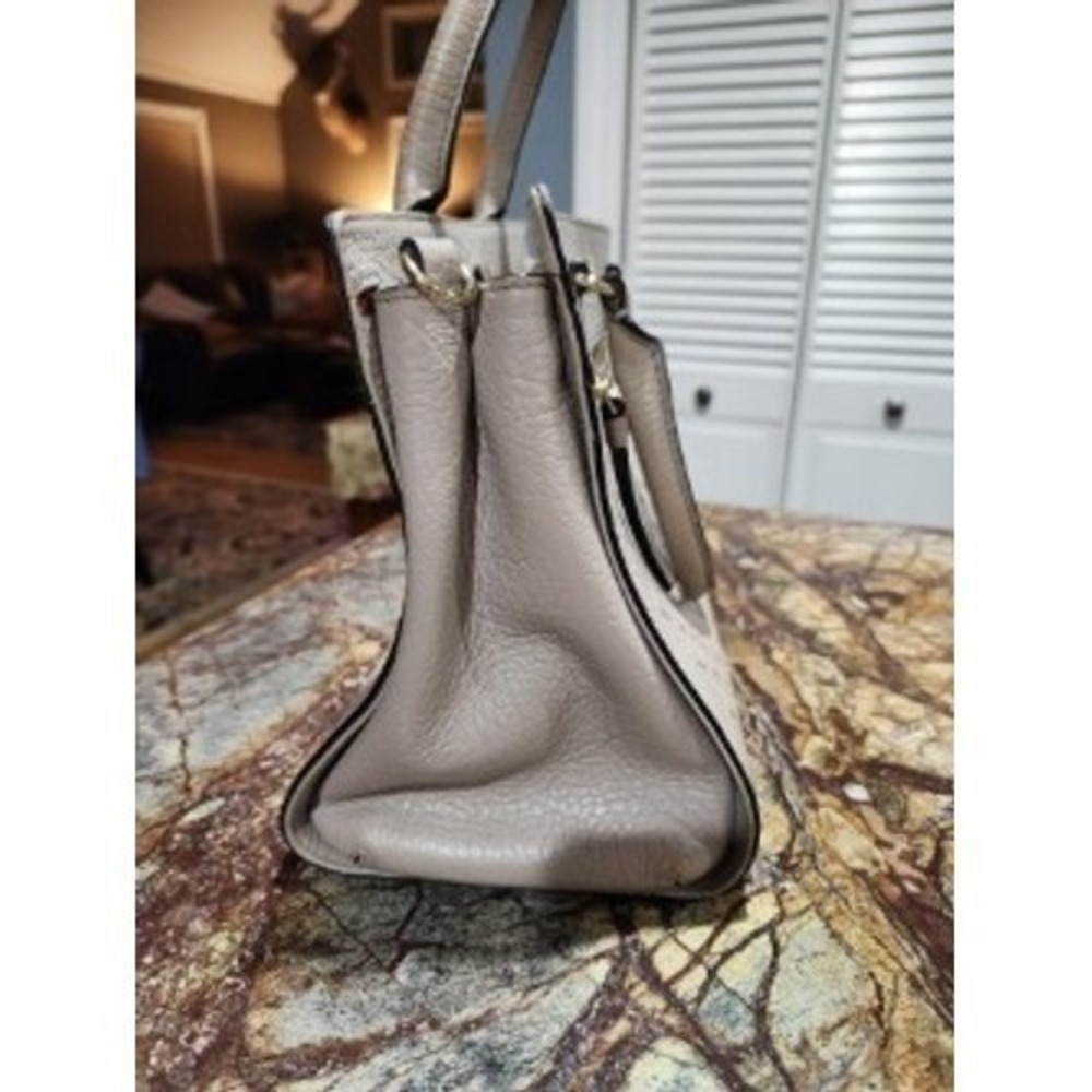 Kate Spade New York Perri Lane Handbag Pebble Leather Taupe Laser Cut Tote - Picture 4 of 10